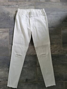 White Distressed Skinny Jeans